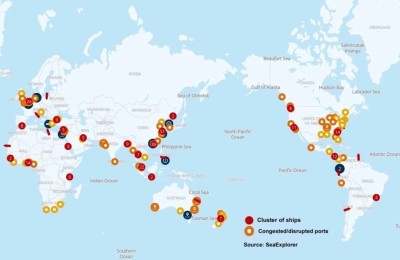 Record setting! 101 ports around the world reported congestion! Liner congestion spreads, 304 ships queued for berths!