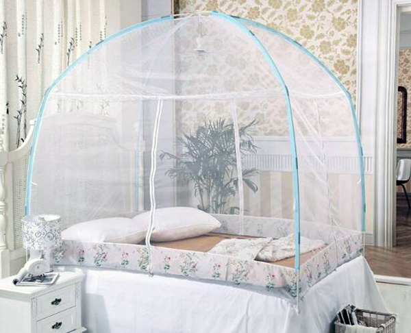 How to install a double bed mosquito net